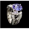 Image 4 : 18KT White Gold 2.45ct Tanzanite and Diamond Ring