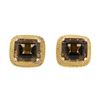 Image 1 : 18KT Yellow Gold 20.00ctw Smoky Quartz Cufflinks