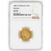 Image 1 : 1887-A Germany 20 Marks Prussia Gold Coin NGC AU50