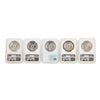 Image 2 : Lot of (5) Assorted Philadelphia Mint $1 Morgan Silver Dollar Coins NGC MS64