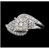 Image 1 : 10KT White Gold Ladies 0.50ctw Diamond Ring
