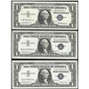 Image 1 : Lot of (3) 1957 $1 Silver Certificate Notes