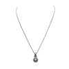 Image 2 : 14KT Gold and Silver 0.83ctw Diamond Pendant with Chain