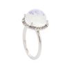 Image 4 : 14KT White Gold Lady's 7.32ct Moonstone and Diamond Ring