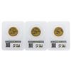 Image 2 : Set of 1910-1912 $10 Indian Head Eagle Gold Coins PCGS MS62
