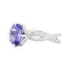 Image 2 : 14KT White Gold 3.51ct Tanzanite and Diamond Ring