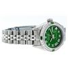 Image 5 : Rolex Ladies Stainless Steel Emerald and Diamond Datejust Wristwatch