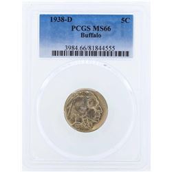 1938-D Buffalo Nickel Coin PCGS MS66