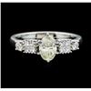 Image 1 : Platinum 1.11ctw Diamond Ring