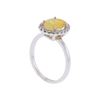 Image 3 : 14KT White Gold 1.28ct Opal and Diamond Ring