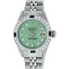 Image 1 : Rolex Stainless Steel 0.70ctw Emerald and Diamond Datejust Ladies Wristwatch