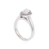 Image 3 : 14KT White Gold 0.97ctw Pear Shaped Diamond Engagement Ring