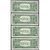 Image 2 : Lot of (4) Consecutive 1957 $1 Silver Certificate Notes Uncirculated