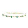 Image 2 : 14KT Yellow Gold 4.80ctw Emerald and Diamond Bracelet
