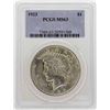 Image 1 : 1923 $1 Peace Silver Dollar Coin PCGS MS63