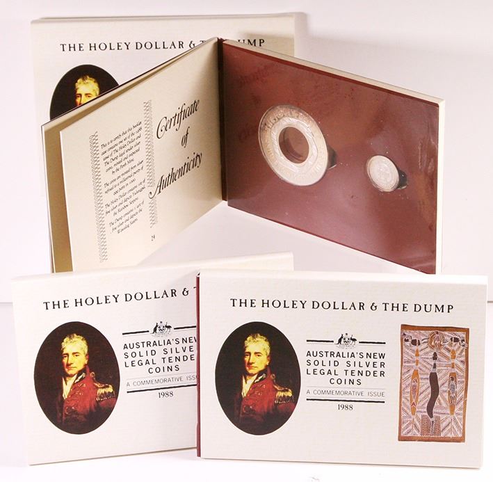 Australia/'s Solid Silver Legal Tender Coins 1988 The Holey Dollar and the Dump