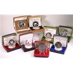 New Zealand, Proof Silver One Dollar, 1977-87