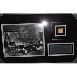 Framed Limited Edition Piece of Wall from St. Valentine's Massacre