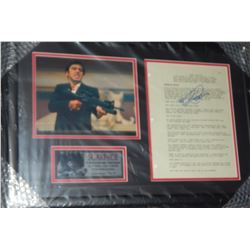 Al Pacino Framed Limited Edition Signed Personal Scarface Script Page