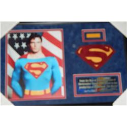 Christopher Reeve Framed Limited Edition Superman Belt Swatch