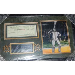 Jack Haley The Wizard of Oz Framed Limited Edition Personal Check
