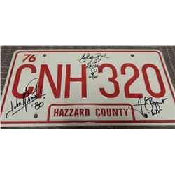 The Dukes of Hazzard Replica License Plate Signed