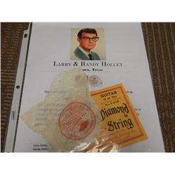 Buddy Holly Personally Used Guitar String
