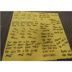 Three Pages of Prop Prayer Notes Bruce Almighty