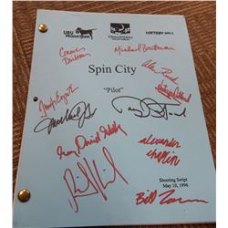 Original Spin City Shooting Script Cast Signed