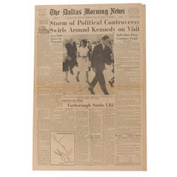 John F. Kennedy November 22, 1963 Dallas Morning Newspaper