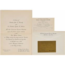 John F. Kennedy Texas Welcome Dinner Packet