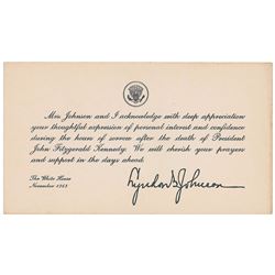 Lyndon B. Johnson Condolence Cards