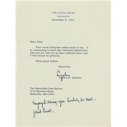 Lyndon B. Johnson Typed Letter Signed