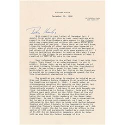 Richard Nixon Typed Letter Signed