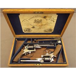 Cased Webley Solid Frame Revolvers by Pape