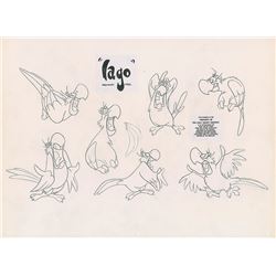 Iago Character Model Drawing from Aladdin