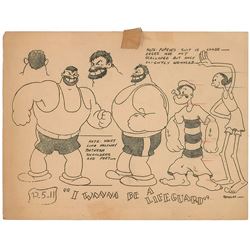 Popeye 'I Wanna Be a Lifeguard' Character Sheet