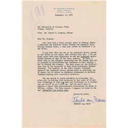 Wernher von Braun 1952 Typed Letter Signed