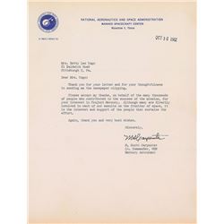 Scott Carpenter 1962 Signed Letter and Photograph