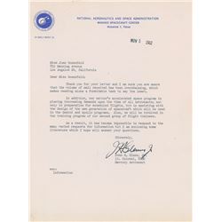 John Glenn 1962 Typed Letter Signed