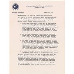 James E. Webb 1965 Signed Memorandum