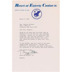 Buzz Aldrin 1976 Typed Letter Signed