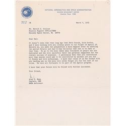 Alan Bean 1973 Typed Letter Signed