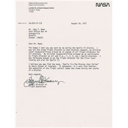 Gene Kranz 1977 Typed Letter Signed