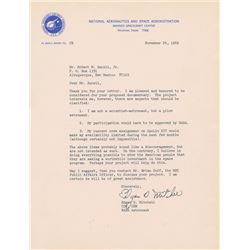 Edgar Mitchell 1969 Typed Letter Signed