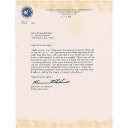Harrison Schmitt 1973 Typed Letter Signed