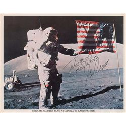 Gene Cernan Pair of Signed Photographs