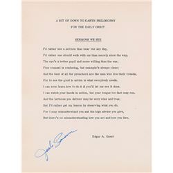 Jack Lousma Pair of Signed Poems