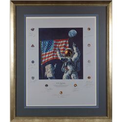 Apollo Astronauts 'In the Beginning' Signed Print