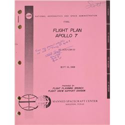 Dave Scott Training-Used Apollo 7 Flight Plan